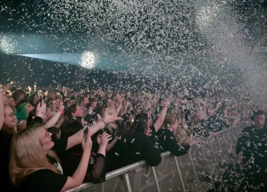Confetti rains down at The O2 Belfast