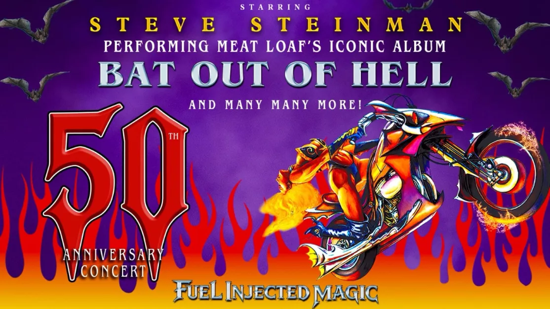 Promotional image for Steve Steinmans - Bat Out of Hell 50th Anniversary Concert - The O2 Belfast