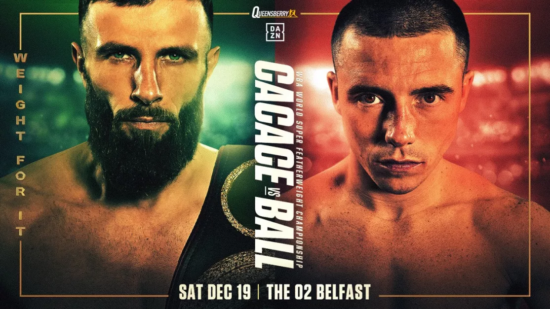 Cacace vs Ball promotional image for event at The O2 Belfast