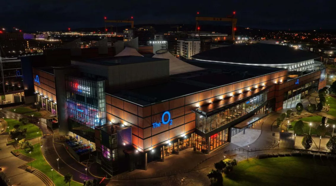 Exterior Image of The O2 Belfast at night